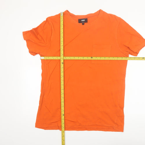 Jacamo Men's Orange Cotton Crew Neck Short Sleeve T-Shirt M