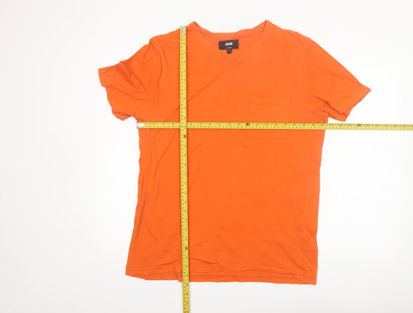 Jacamo Men's Orange Cotton Crew Neck Short Sleeve T-Shirt M