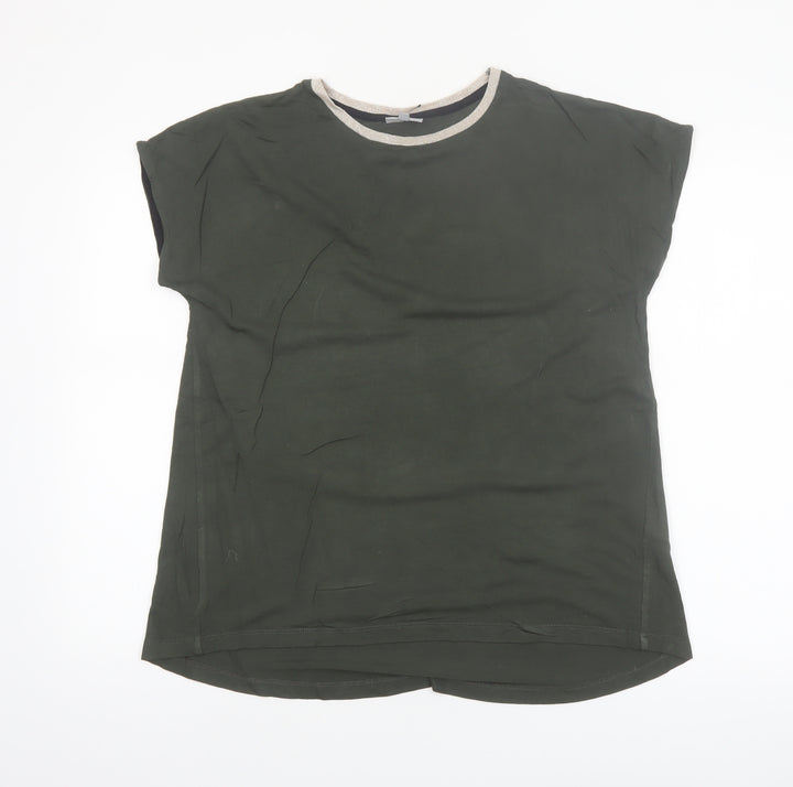 Oliver Bonas Women's Green Size 10 Short Sleeve Basic T-Shirt