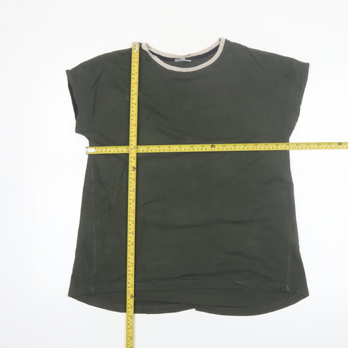 Oliver Bonas Women's Green Size 10 Short Sleeve Basic T-Shirt