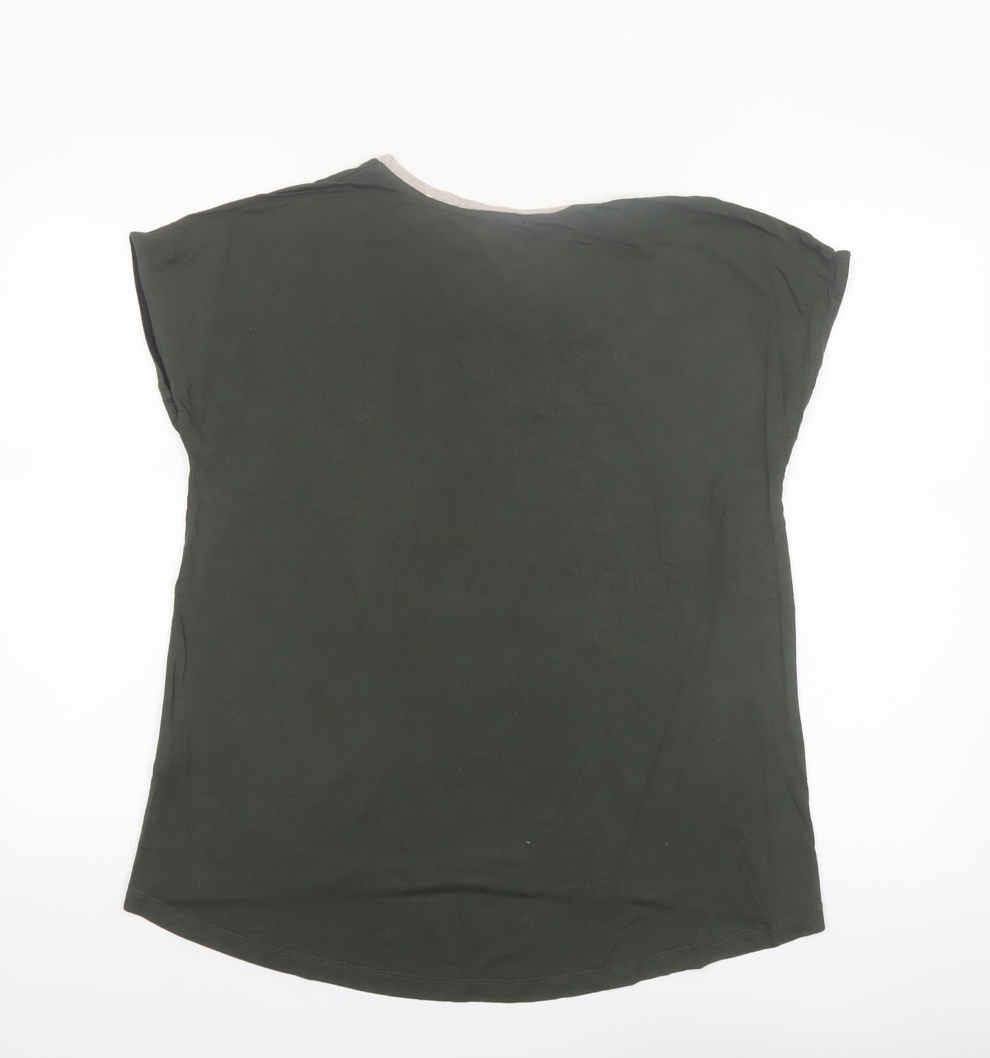 Oliver Bonas Women's Green Size 10 Short Sleeve Basic T-Shirt
