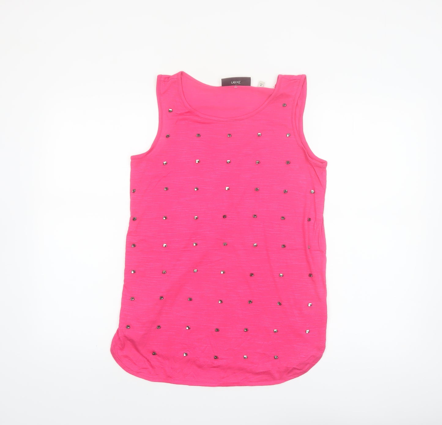 Next Women's Pink Studded Sleeveless Tank Top Size 10
