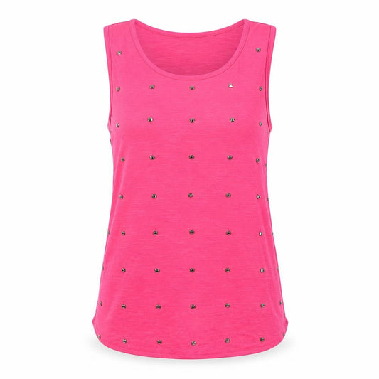 Front view of Next Women's Pink Studded Sleeveless Tank Top, size 10