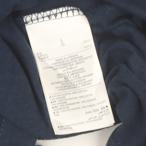 Gap Women's Blue Long Sleeve Scoop Neck Basic T-Shirt Size L