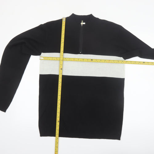 Crane Bike Men's Black Medium Half Zip Cycling Jumper