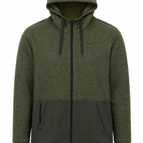 Nike Men's Green XL Therma-Fit Full Zip Sports Hoodie
