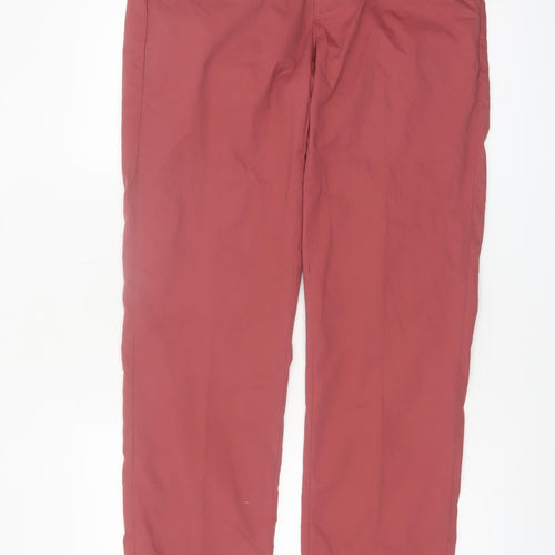 Marks and Spencer Blue Harbour Men's Red Chino Trousers 30x33 Regular Fit
