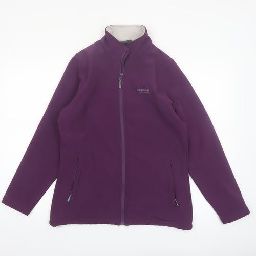 Regatta Women’s Purple Softshell Zip Jacket Size 12 Windproof Outdoor