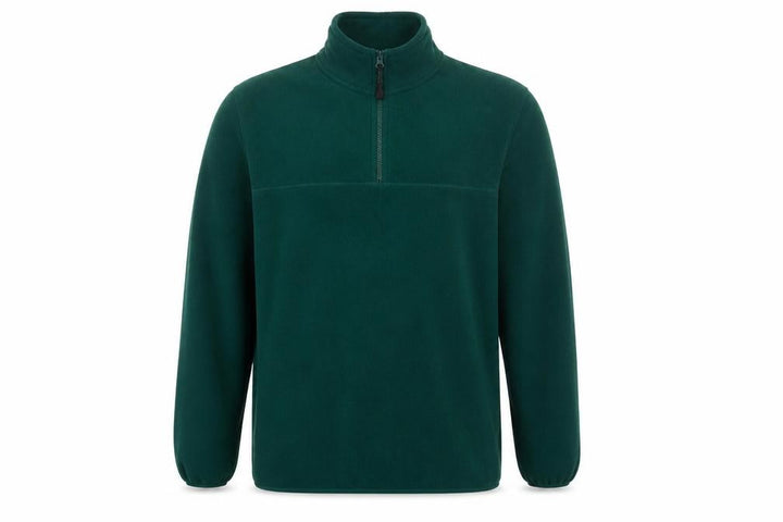 ASOS DESIGN Men's Green Fleece 1/4 Zip Pullover Sweatshirt L