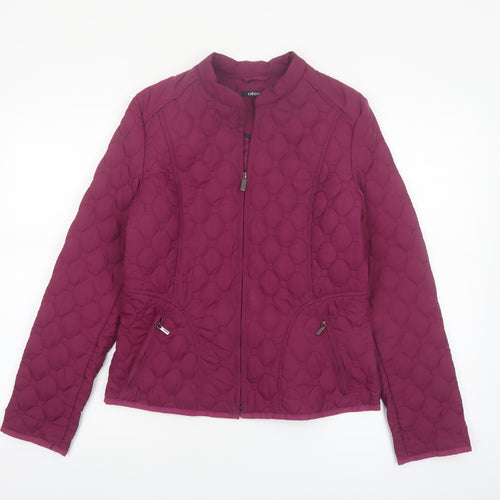 Olsen Women's Purple Quilted Polyester Jacket Size 12
