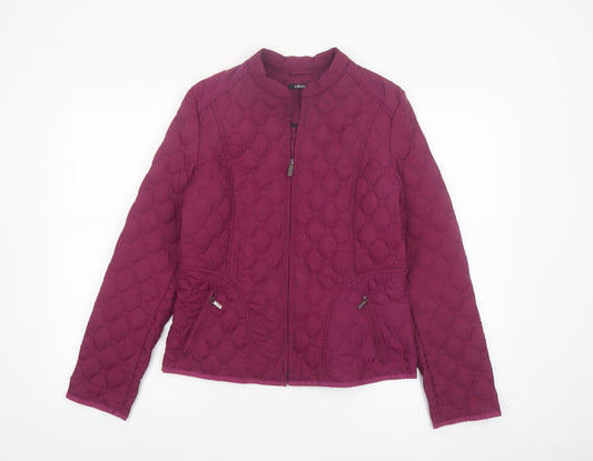 Olsen Women's Purple Quilted Polyester Jacket Size 12