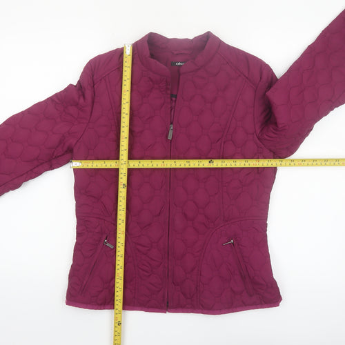 Olsen Women's Purple Quilted Polyester Jacket Size 12