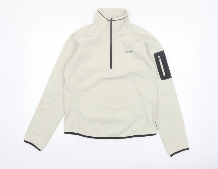 Craghoppers Women's Beige 1/2 Zip Pullover Softshell UK 12
