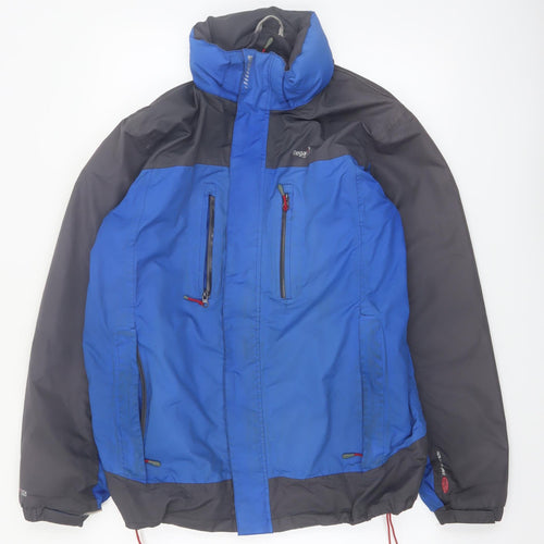 Regatta Men's Blue Waterproof Hiking Jacket L Taped Seams Windproof