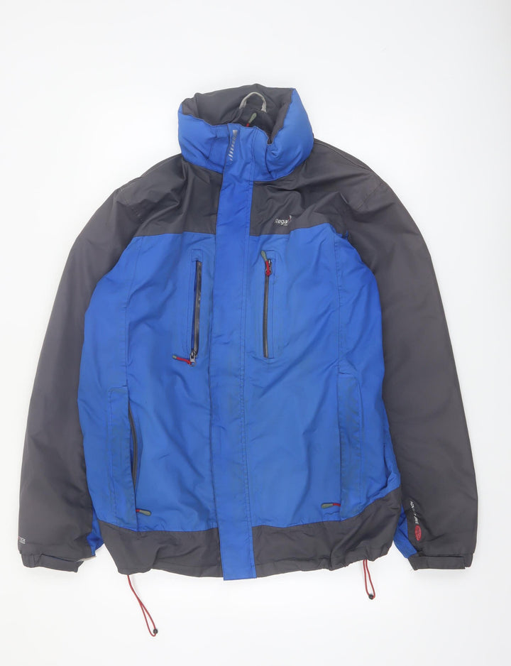 Regatta Men's Blue Waterproof Hiking Jacket L Taped Seams Windproof