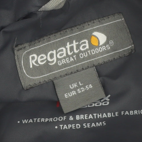 Regatta Men's Blue Waterproof Hiking Jacket L Taped Seams Windproof