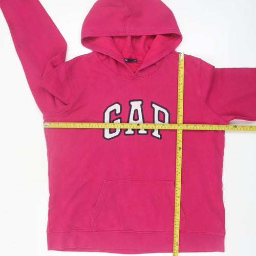 GAP Womens Pink Pullover Hoodie XL Logo Casual Sweatshirt