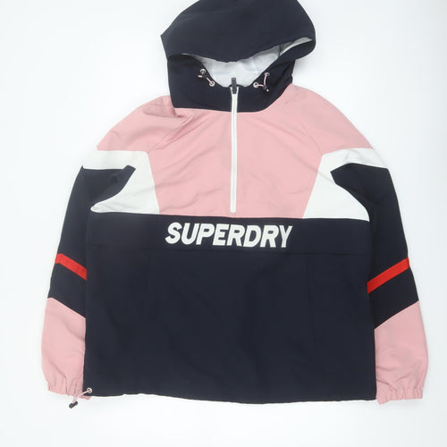 Superdry Women's Multicoloured Hooded Anorak Jacket UK 14