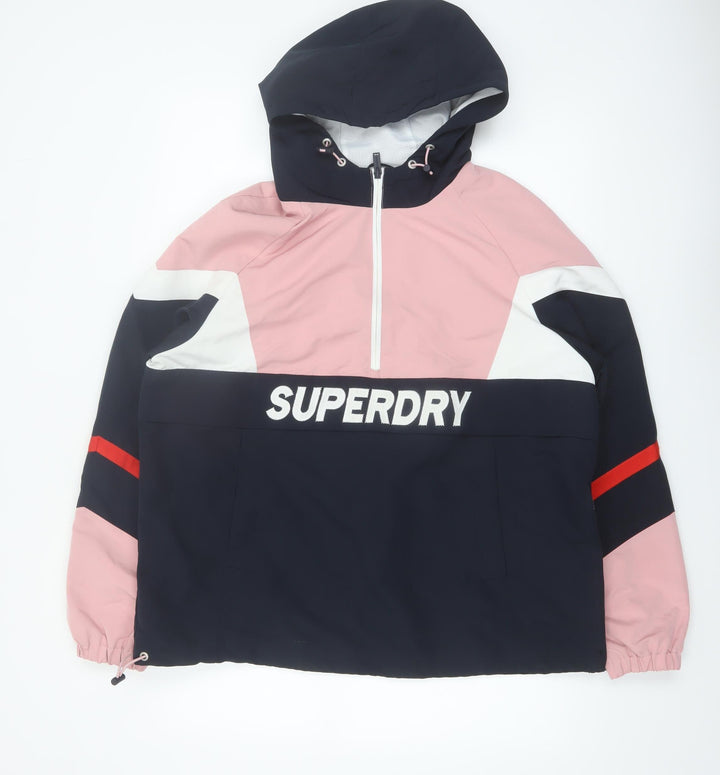 Superdry Women's Multicoloured Hooded Anorak Jacket UK 14