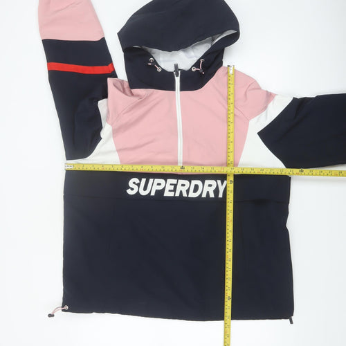 Superdry Women's Multicoloured Hooded Anorak Jacket UK 14
