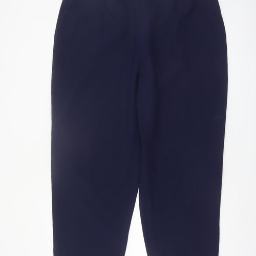 Sara Neal Women's Plus Navy Blue Cropped Stretch Trousers Size 22-24