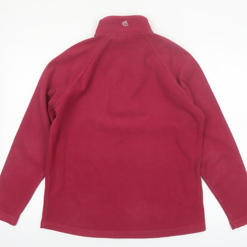 Craghoppers Women's Red Fleece 1/2 Zip Pullover Sweatshirt UK 12