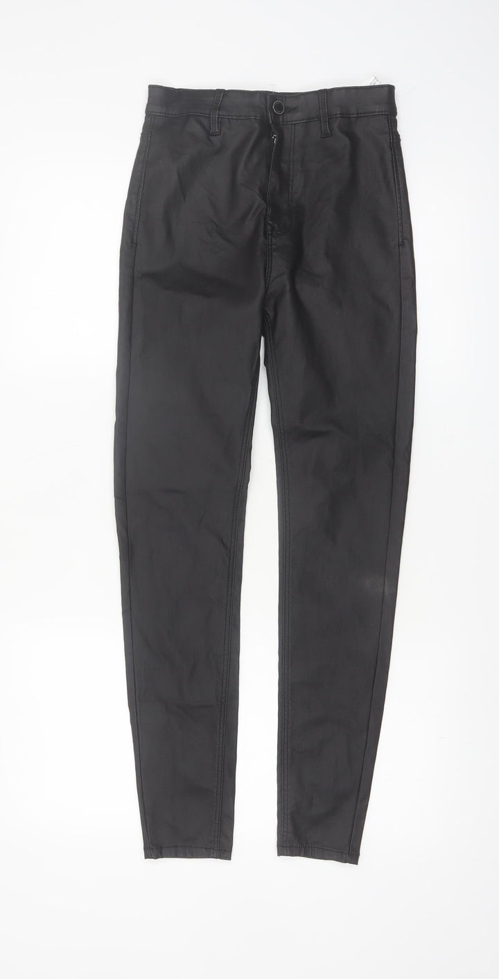 Stradivarius Women Black Slim Fit Skinny Trousers UK 8