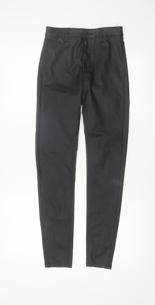 Stradivarius Women Black Slim Fit Skinny Trousers UK 8