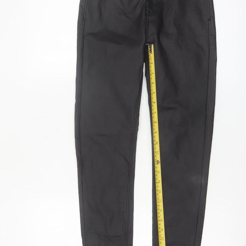 Stradivarius Women Black Slim Fit Skinny Trousers UK 8