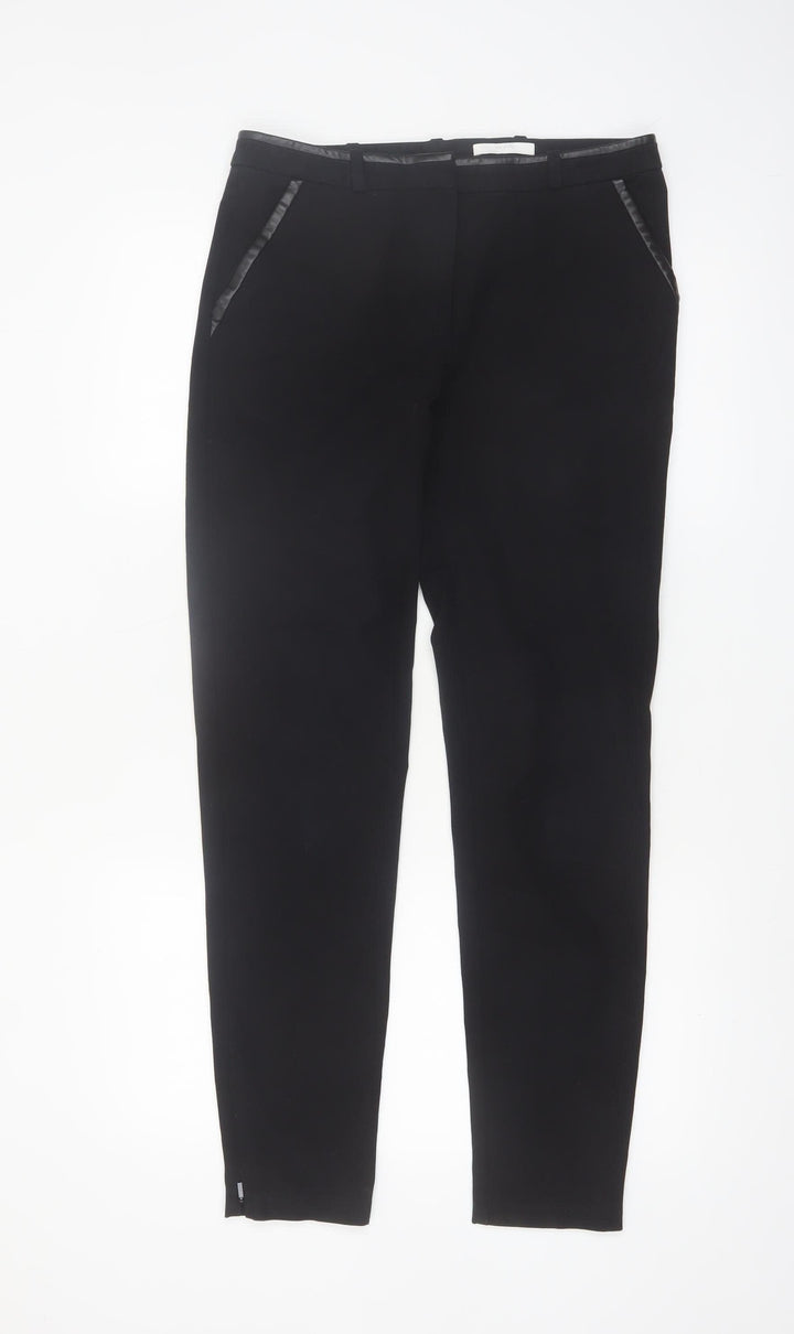 BOSS Women's Black Size 8 Slim Fit Tailored Trousers