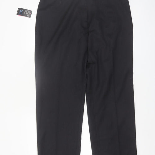 Brook Taverner Womens Black Wool Blend Dress Pants Size 16R
