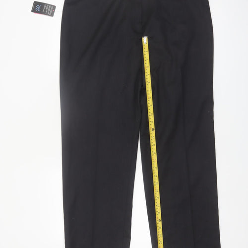 Brook Taverner Womens Black Wool Blend Dress Pants Size 16R