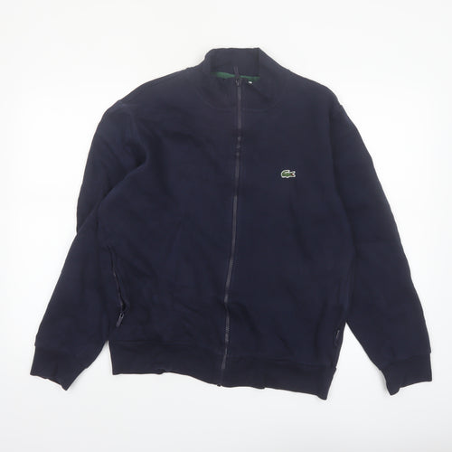 Lacoste Men Blue Regular Fit Full Zip Cotton Jacket L