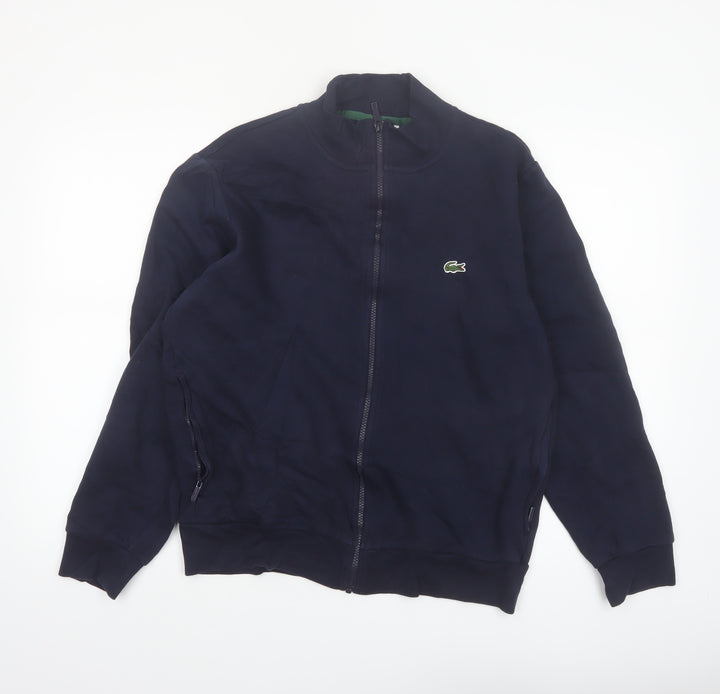 Lacoste Men Blue Regular Fit Full Zip Cotton Jacket L