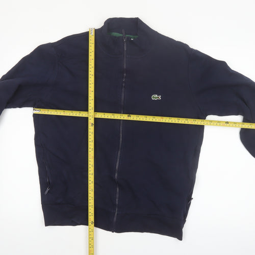 Lacoste Men Blue Regular Fit Full Zip Cotton Jacket L