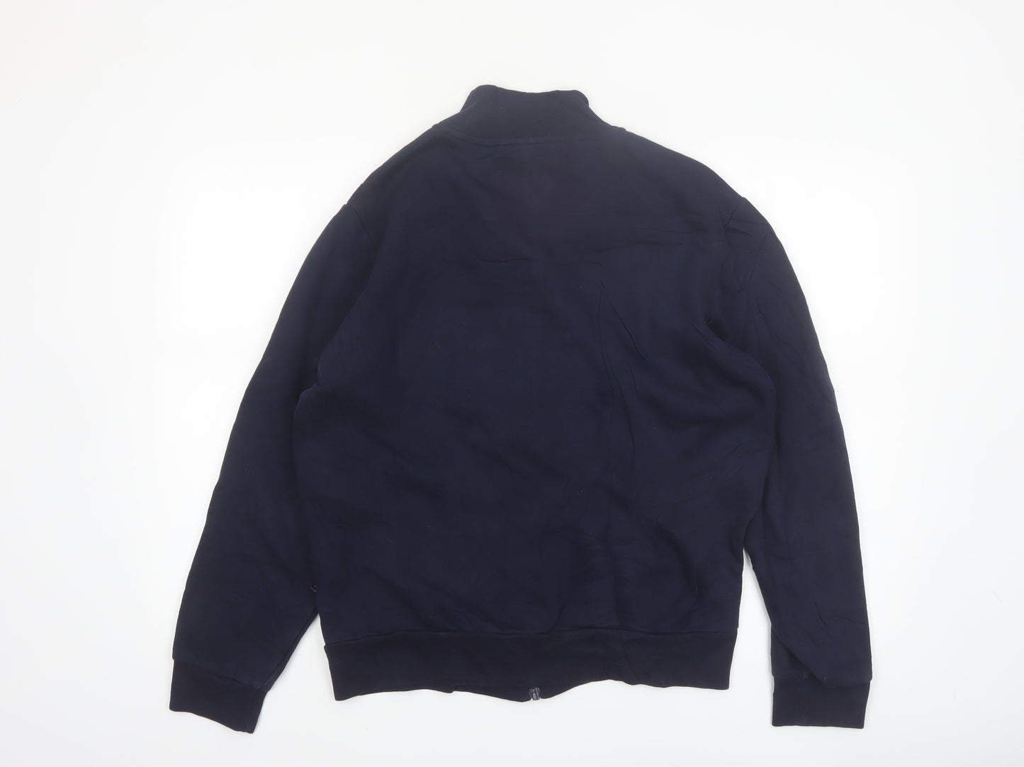Lacoste Men Blue Regular Fit Full Zip Cotton Jacket L