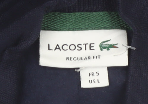 Lacoste Men Blue Regular Fit Full Zip Cotton Jacket L
