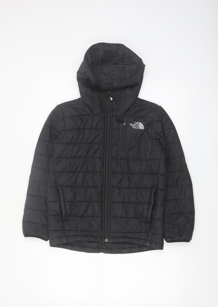 The North Face Boys Black Hooded Puffer Jacket Size 12-13 Years