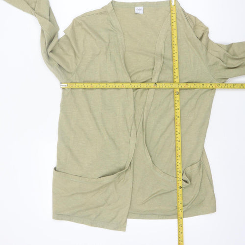 Cotton Traders Women's Beige Jersey Open Front Coatigan Size 18