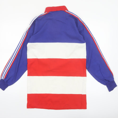Cotton Oxford Men's Multicoloured Long Sleeve Rugby Polo Shirt S
