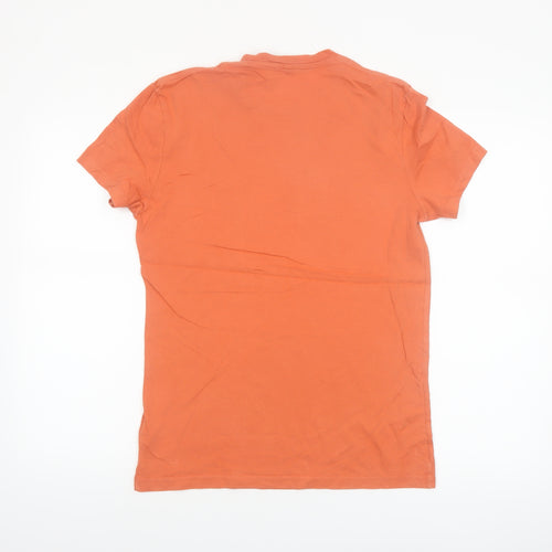Jack Wills Mens Orange XS Slim Fit Cotton Crew Neck T-Shirt