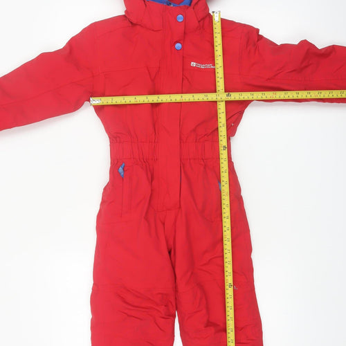 Mountain Warehouse Boys Red Waterproof Insulated Snowsuit 5-6 Years Hooded Winter Ski Suit