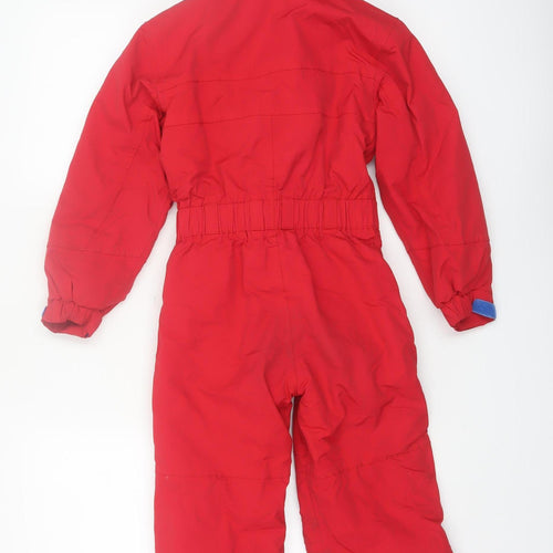 Mountain Warehouse Boys Red Waterproof Insulated Snowsuit 5-6 Years Hooded Winter Ski Suit