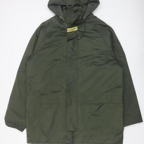 Marks and Spencer Men's Green L Hooded Waterproof Rain Coat Jacket