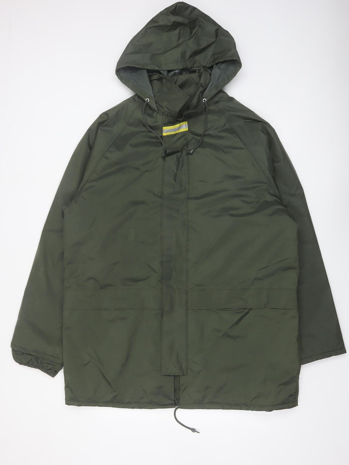 Marks and Spencer Men's Green L Hooded Waterproof Rain Coat Jacket