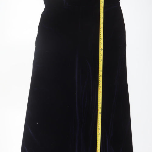 Rokoko Women's Navy Velvet Wide-Leg Jumpsuit Size M