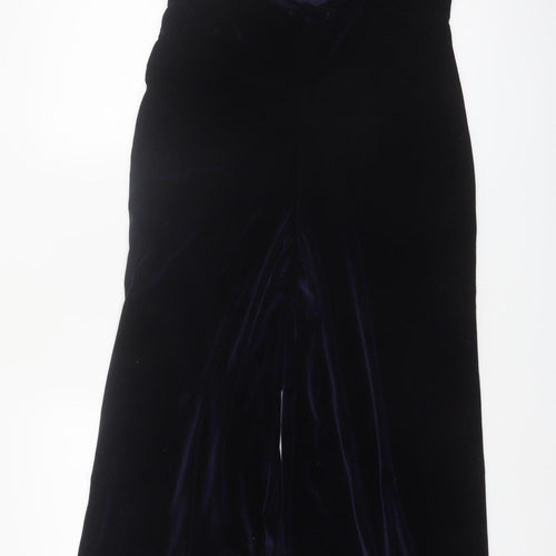 Rokoko Women's Navy Velvet Wide-Leg Jumpsuit Size M