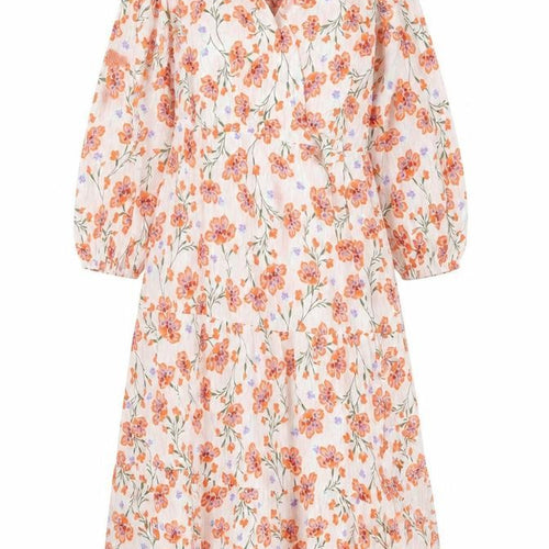 Marks and Spencer Per Una Women's Multicoloured Floral Midi A-Line Dress Size 6