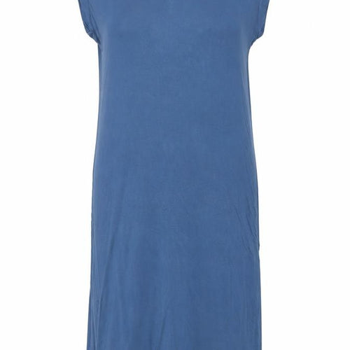 Zara Women Blue V-Neck Sleeveless Stretch T-Shirt Dress Size 12