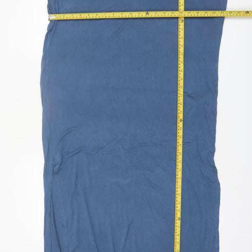 Zara Women Blue V-Neck Sleeveless Stretch T-Shirt Dress Size 12